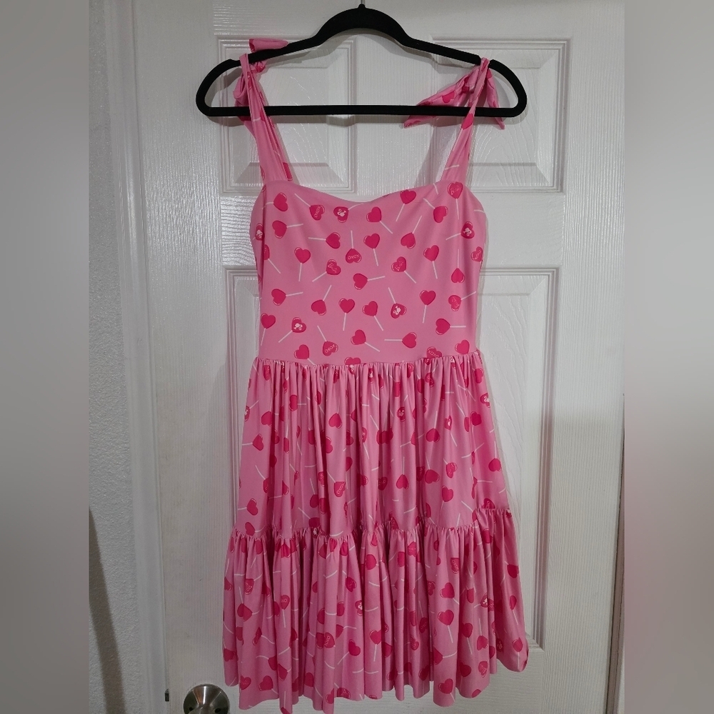 Blackmilk x Barbie pink lollipop tie the knot tiered frill dress mini Dollskill - Picture 3 of 5